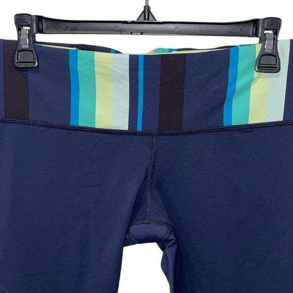 Lululemon Align Core Kicker Crop Inkwell Assorted Stripe Surge Legging Blue Size - Picture 4 of 10